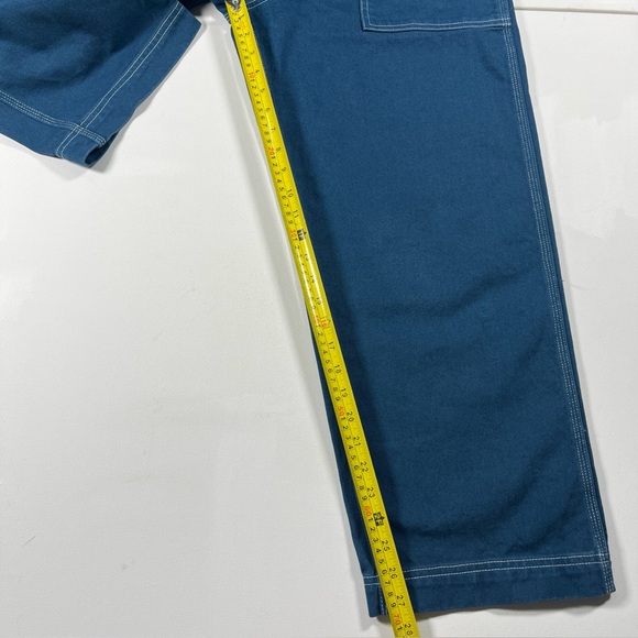 Big Bud Press Overalls Artist Togs Blue Bib White Stitch Gold Buttons Size S - Picture 13 of 16